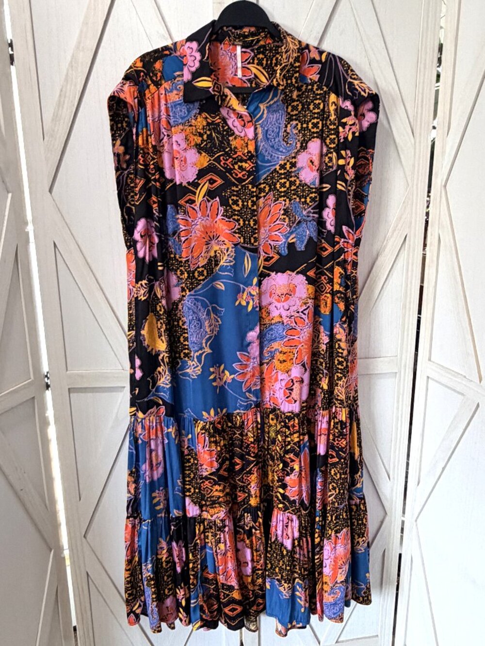 Free People On My Mind Floral Patchwork Maxi Dress Size M NWT $148 - Picture 2 of 11